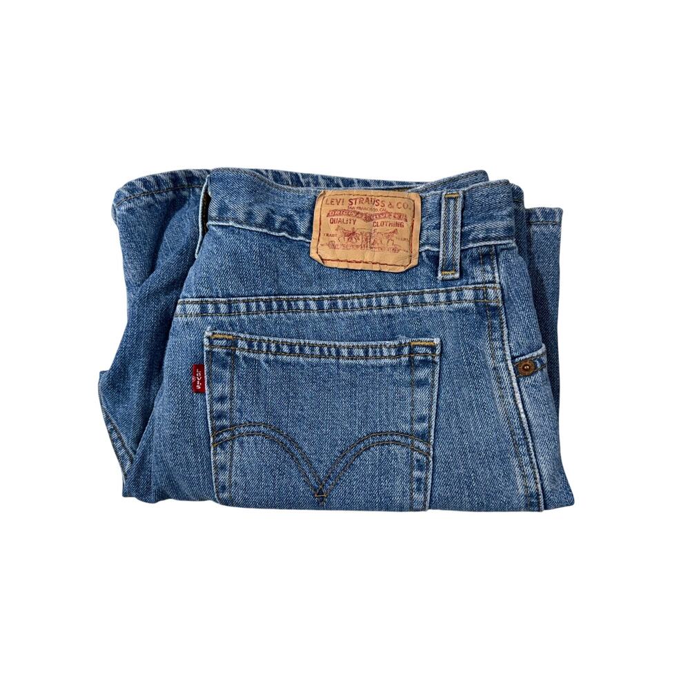 Vintage Levi’s 550 Relaxed Fit Denim Shorts Women’s Size 12 High Rise Blue Jean